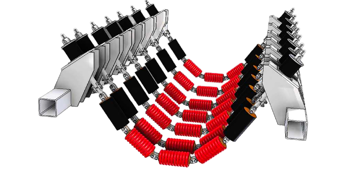 Heavy duty suspended idler